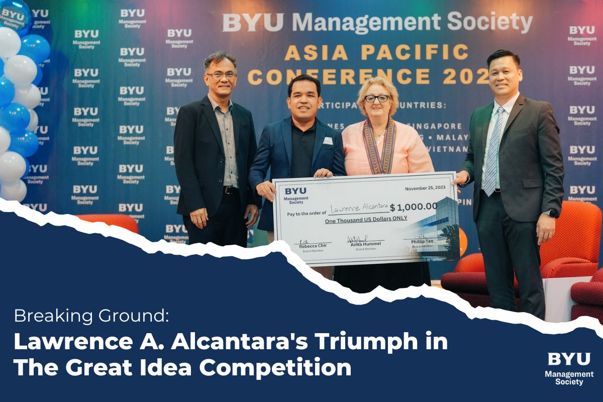 Breaking Ground: Lawrence A. Alcantara’s Triumph in The Great Idea Competition