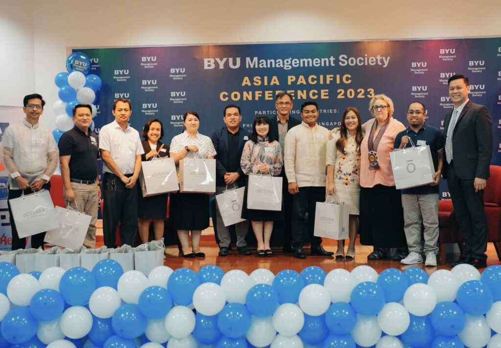 Paul Ryan Erwin C. Gusay, representing Strong-Lock Bricks, Ltd., secured second place in The Small Business Competition category at the BYU Management Society Asia Annual Conference 2023 Business Plan Competition. He is the second person from the left.